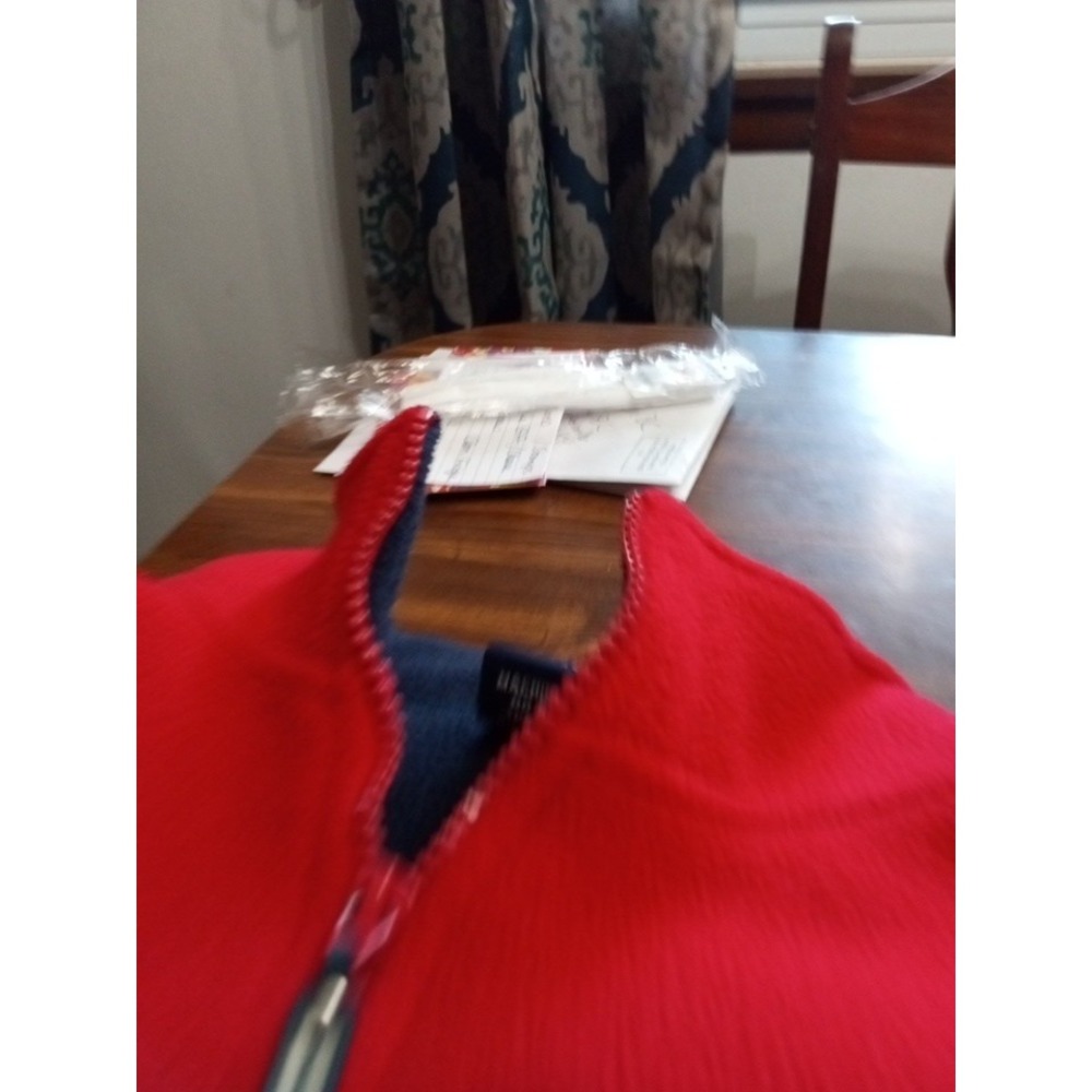 US Polo Assn Mens Quarter Zip Fleece Pullover Red Large Embroidered Logo - Picture 11 of 12